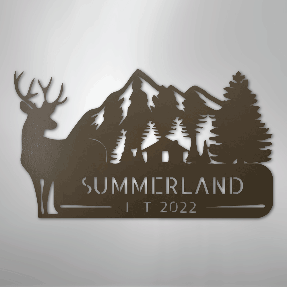 Country Cottage Personalized Steel Metal Sign Wall ArtCustomly Gifts