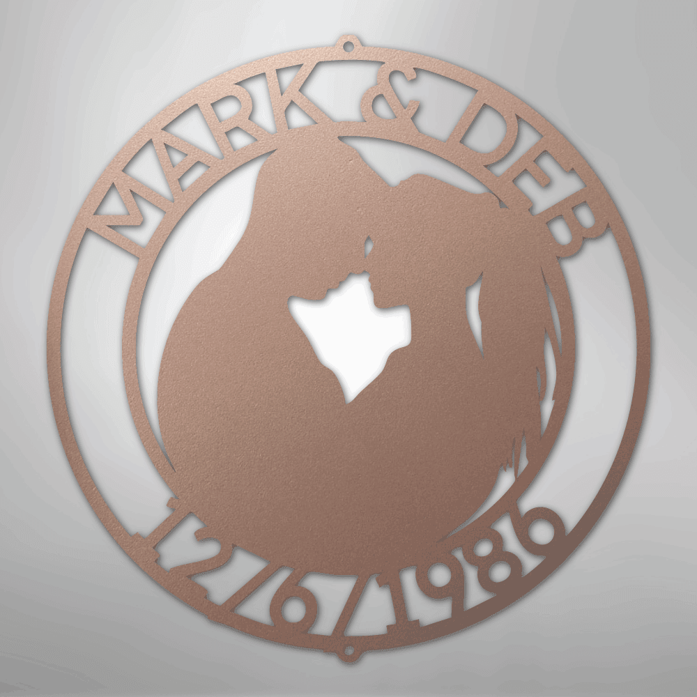 Couple Silhouette 2 Personalized Steel Metal Sign Wall ArtCustomly Gifts