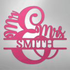 Couples Mr and Mrs Personalized Steel Metal Sign Wall ArtCustomly Gifts