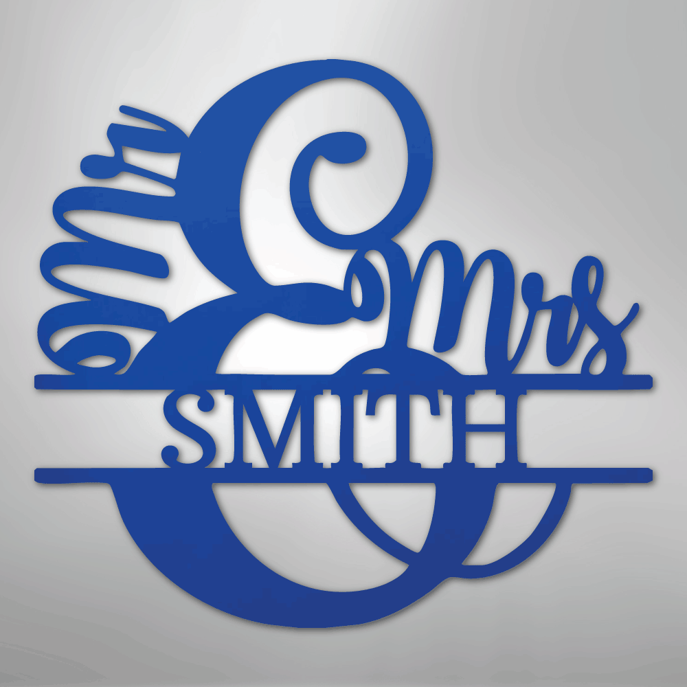Couples Mr and Mrs Personalized Steel Metal Sign Wall ArtCustomly Gifts