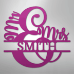 Couples Mr and Mrs Personalized Steel Metal Sign Wall ArtCustomly Gifts