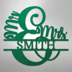 Couples Mr and Mrs Personalized Steel Metal Sign Wall ArtCustomly Gifts
