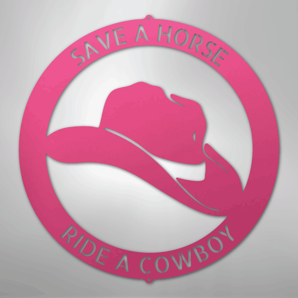 Cowboy Hat Monogram Personalized Steel Metal Sign Wall ArtCustomly Gifts