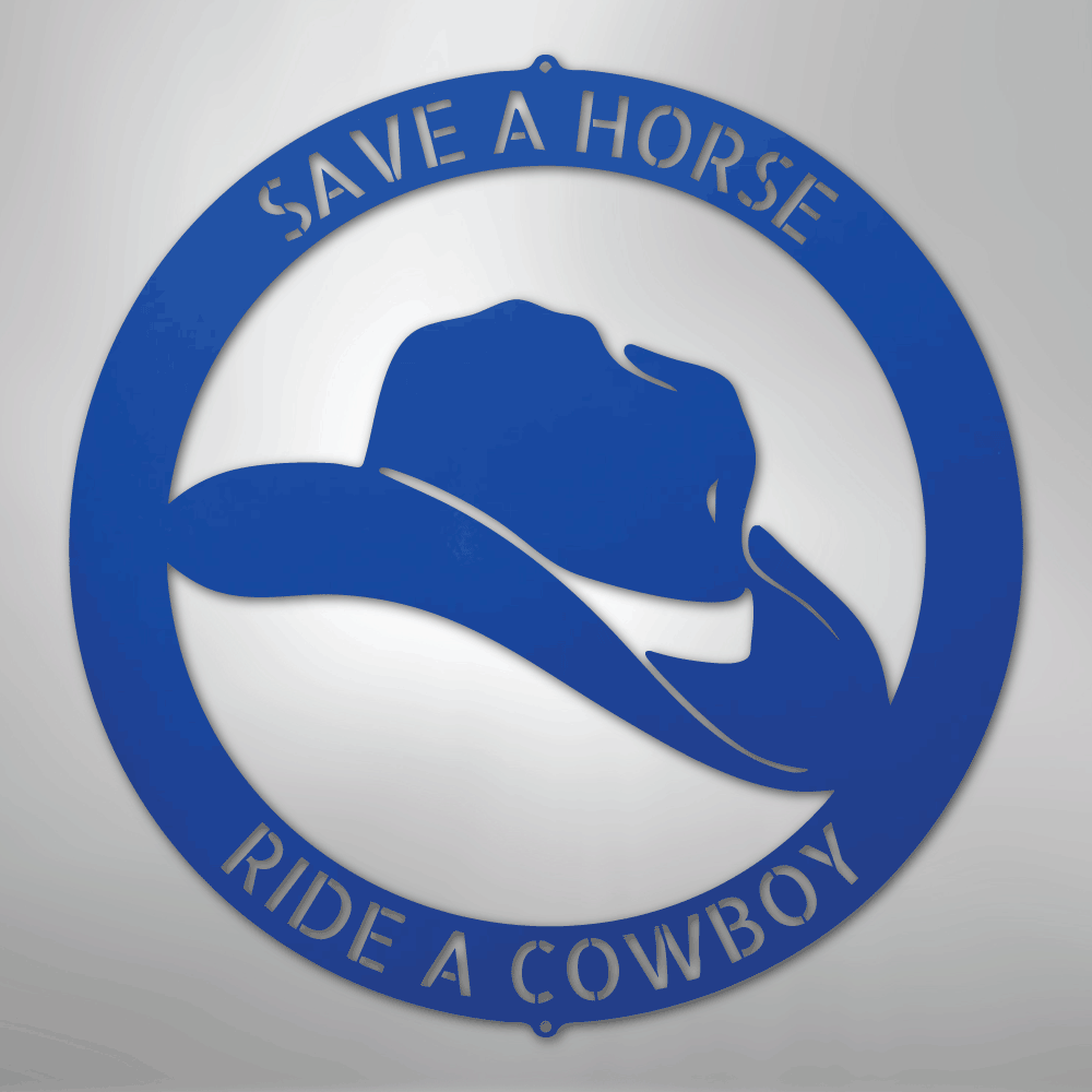 Cowboy Hat Monogram Personalized Steel Metal Sign Wall ArtCustomly Gifts