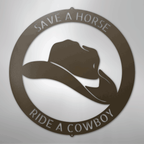 Cowboy Hat Monogram Personalized Steel Metal Sign Wall ArtCustomly Gifts