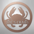 Crab Themed Personalized Steel Metal Sign Wall ArtCustomly Gifts