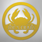 Crab Themed Personalized Steel Metal Sign Wall ArtCustomly Gifts