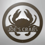 Crab Themed Personalized Steel Metal Sign Wall ArtCustomly Gifts