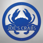 Crab Themed Personalized Steel Metal Sign Wall ArtCustomly Gifts