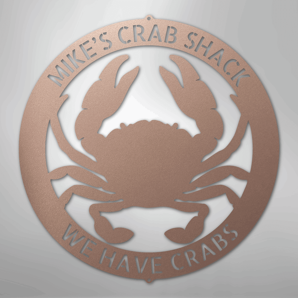 Crab Themed Ring Personalized Steel Metal Sign Wall ArtCustomly Gifts