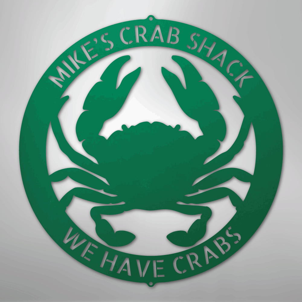 Crab Themed Ring Personalized Steel Metal Sign Wall ArtCustomly Gifts