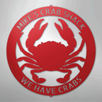 Crab Themed Ring Personalized Steel Metal Sign Wall ArtCustomly Gifts