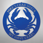 Crab Themed Ring Personalized Steel Metal Sign Wall ArtCustomly Gifts