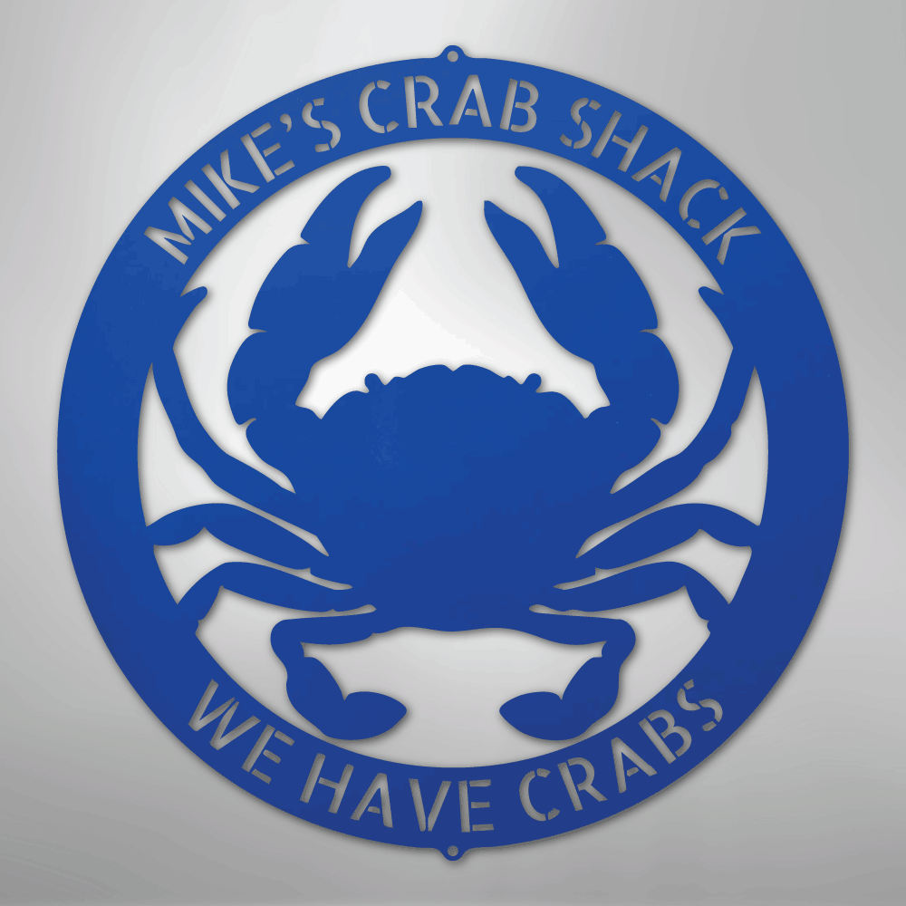 Crab Themed Ring Personalized Steel Metal Sign Wall ArtCustomly Gifts