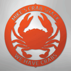Crab Themed Ring Personalized Steel Metal Sign Wall ArtCustomly Gifts