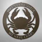 Crab Themed Ring Personalized Steel Metal Sign Wall ArtCustomly Gifts