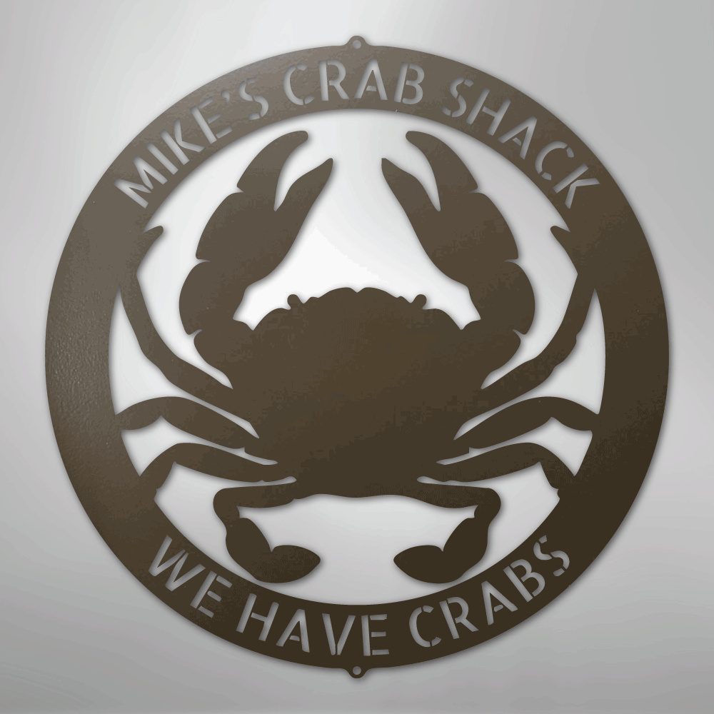 Crab Themed Ring Personalized Steel Metal Sign Wall ArtCustomly Gifts