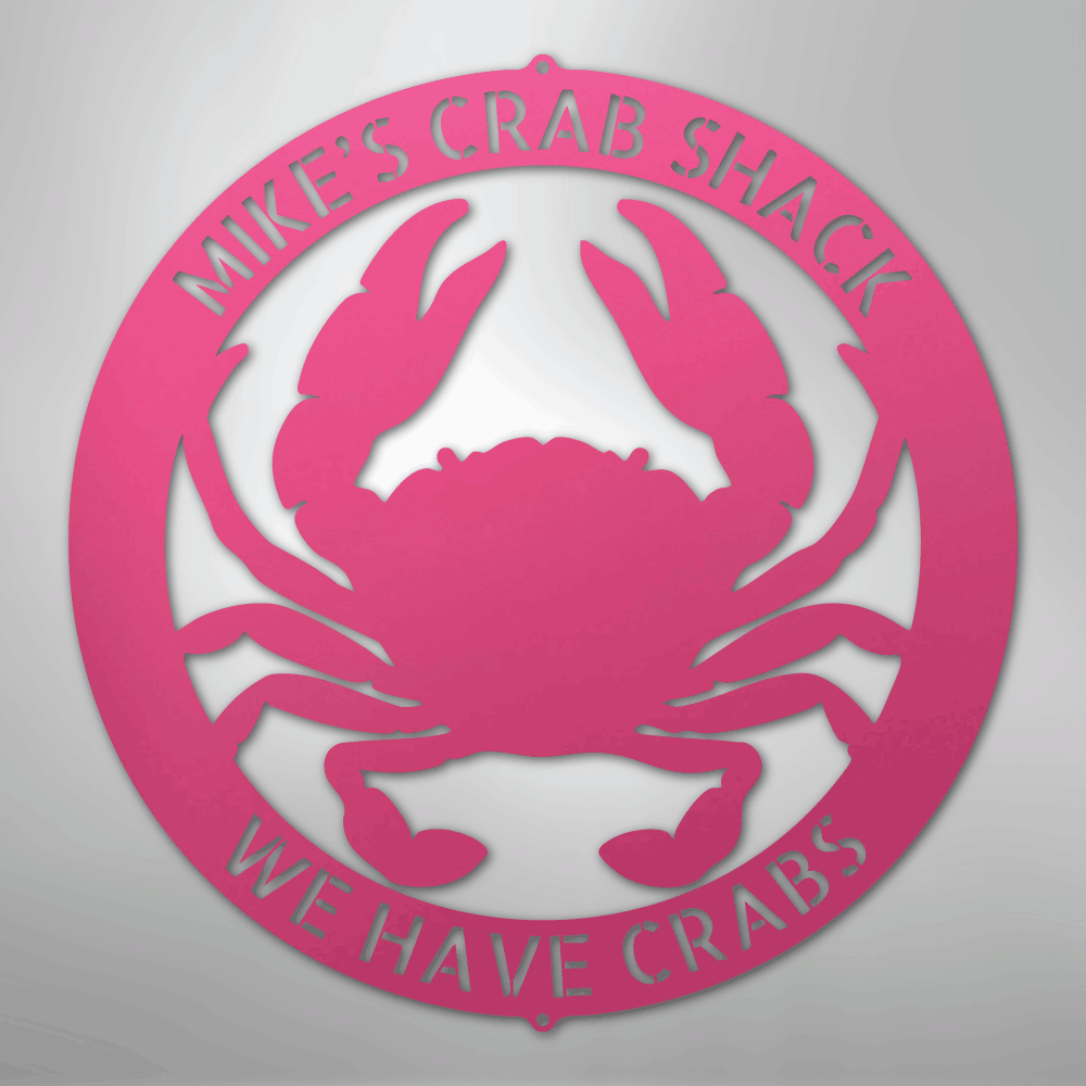 Crab Themed Ring Personalized Steel Metal Sign Wall ArtCustomly Gifts