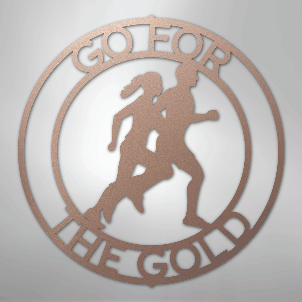 Cross Country Monogram Personalized Steel Metal Sign Wall ArtCustomly Gifts