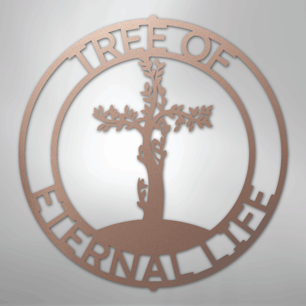 Cross Tree Personalized Steel Metal Sign Wall ArtCustomly Gifts