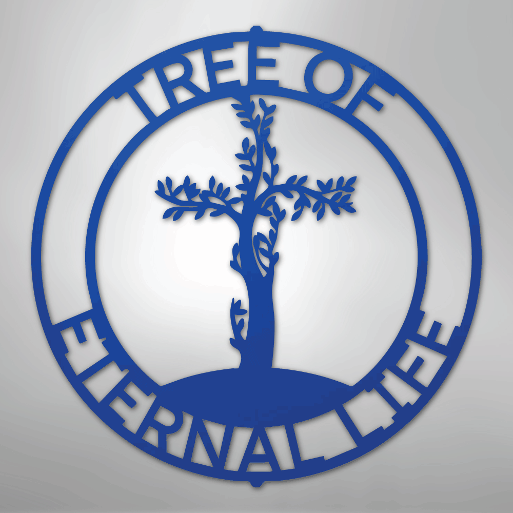 Cross Tree Personalized Steel Metal Sign Wall ArtCustomly Gifts