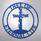 Cross Tree Personalized Steel Metal Sign Wall ArtCustomly Gifts