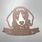 Dachshund Face Personalized Name Steel Metal Sign Wall ArtCustomly Gifts