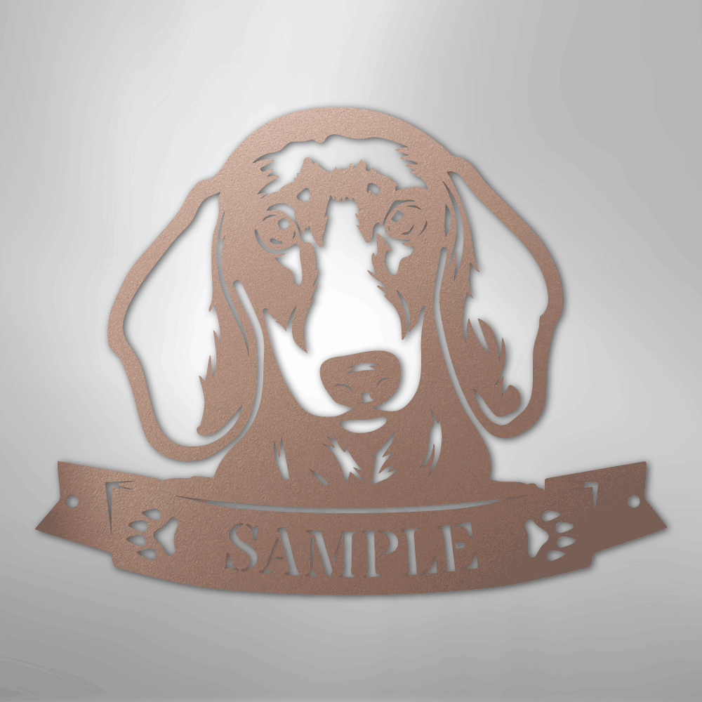 Dachshund Face Personalized Name Steel Metal Sign Wall ArtCustomly Gifts