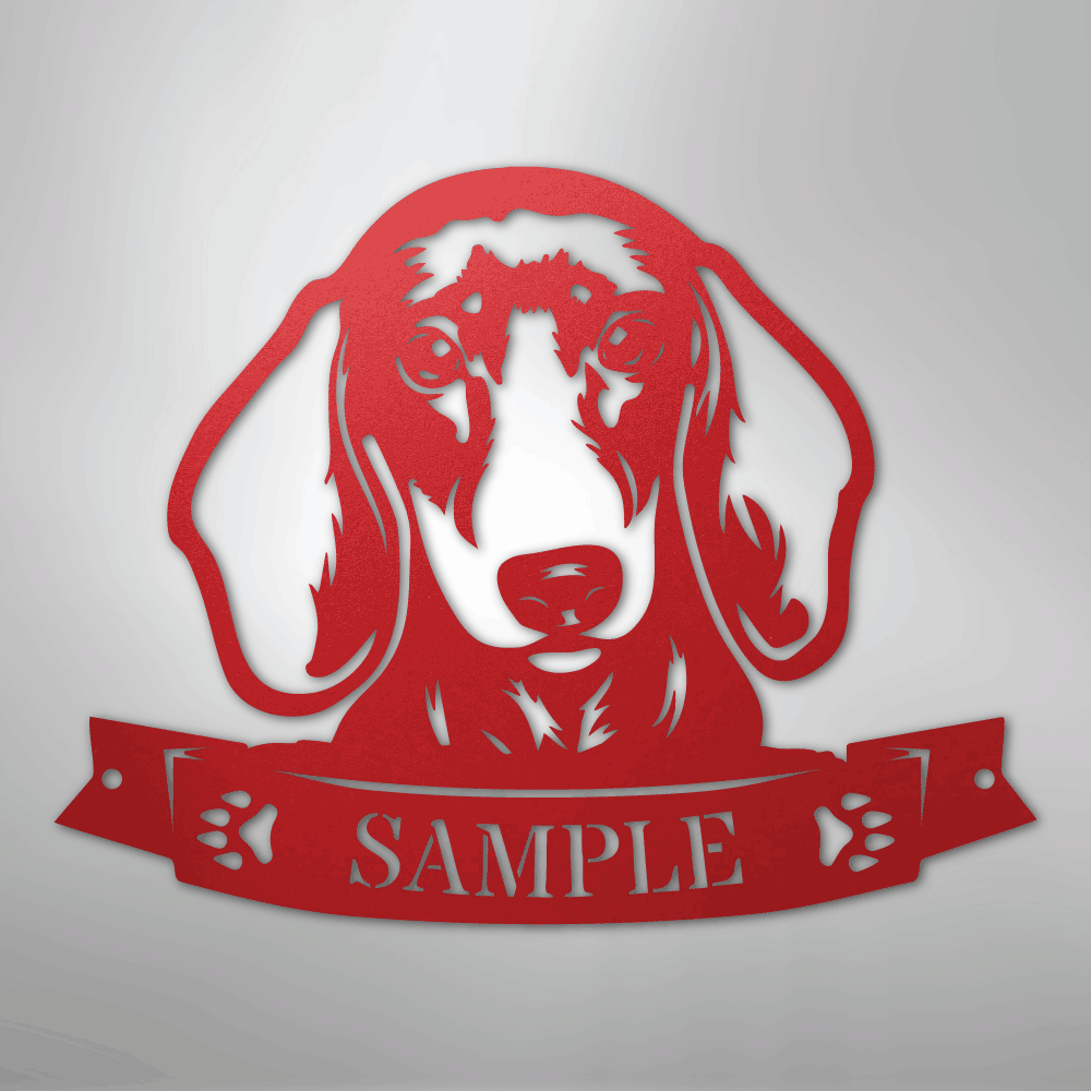 Dachshund Face Personalized Name Steel Metal Sign Wall ArtCustomly Gifts