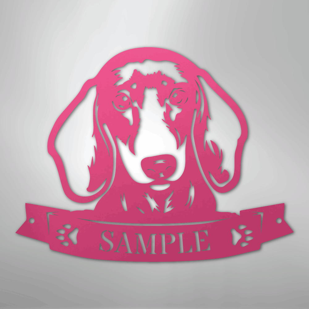 Dachshund Face Personalized Name Steel Metal Sign Wall ArtCustomly Gifts