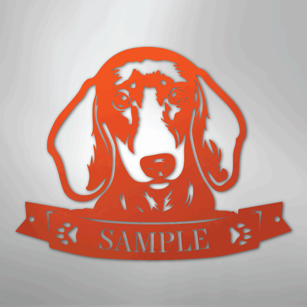 Dachshund Face Personalized Name Steel Metal Sign Wall ArtCustomly Gifts