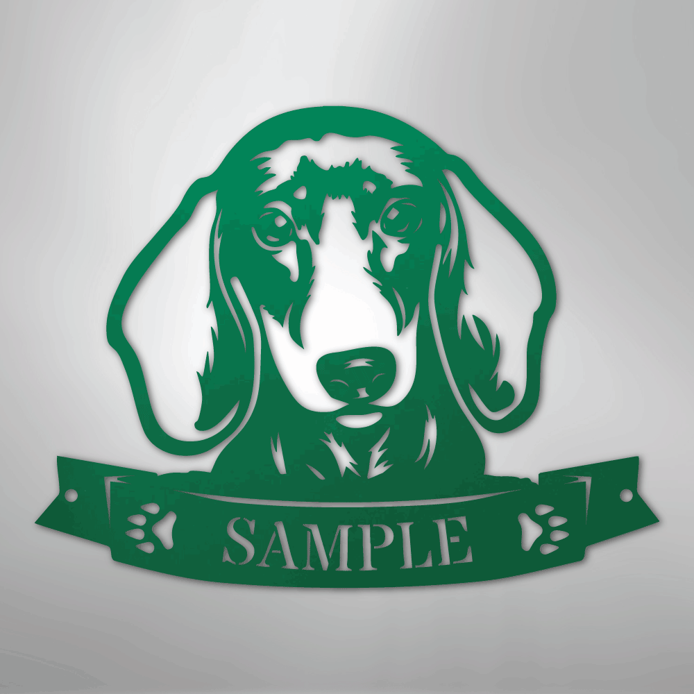 Dachshund Face Personalized Name Steel Metal Sign Wall ArtCustomly Gifts