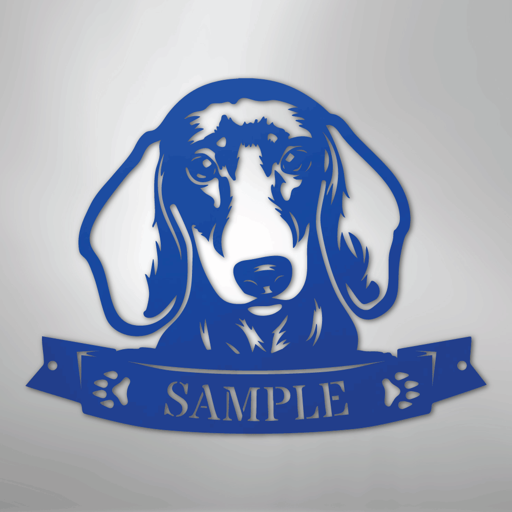 Dachshund Face Personalized Name Steel Metal Sign Wall ArtCustomly Gifts