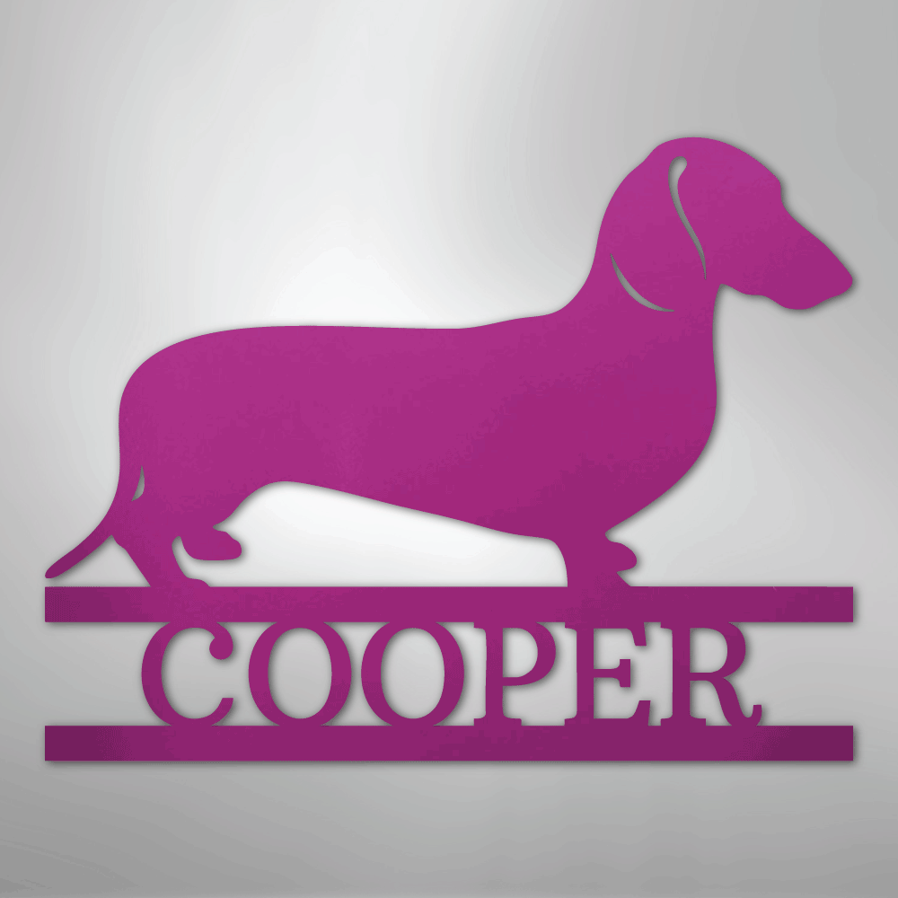 Dachshund Personalized Name Steel Metal Sign Wall ArtCustomly Gifts
