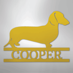 Dachshund Personalized Name Steel Metal Sign Wall ArtCustomly Gifts