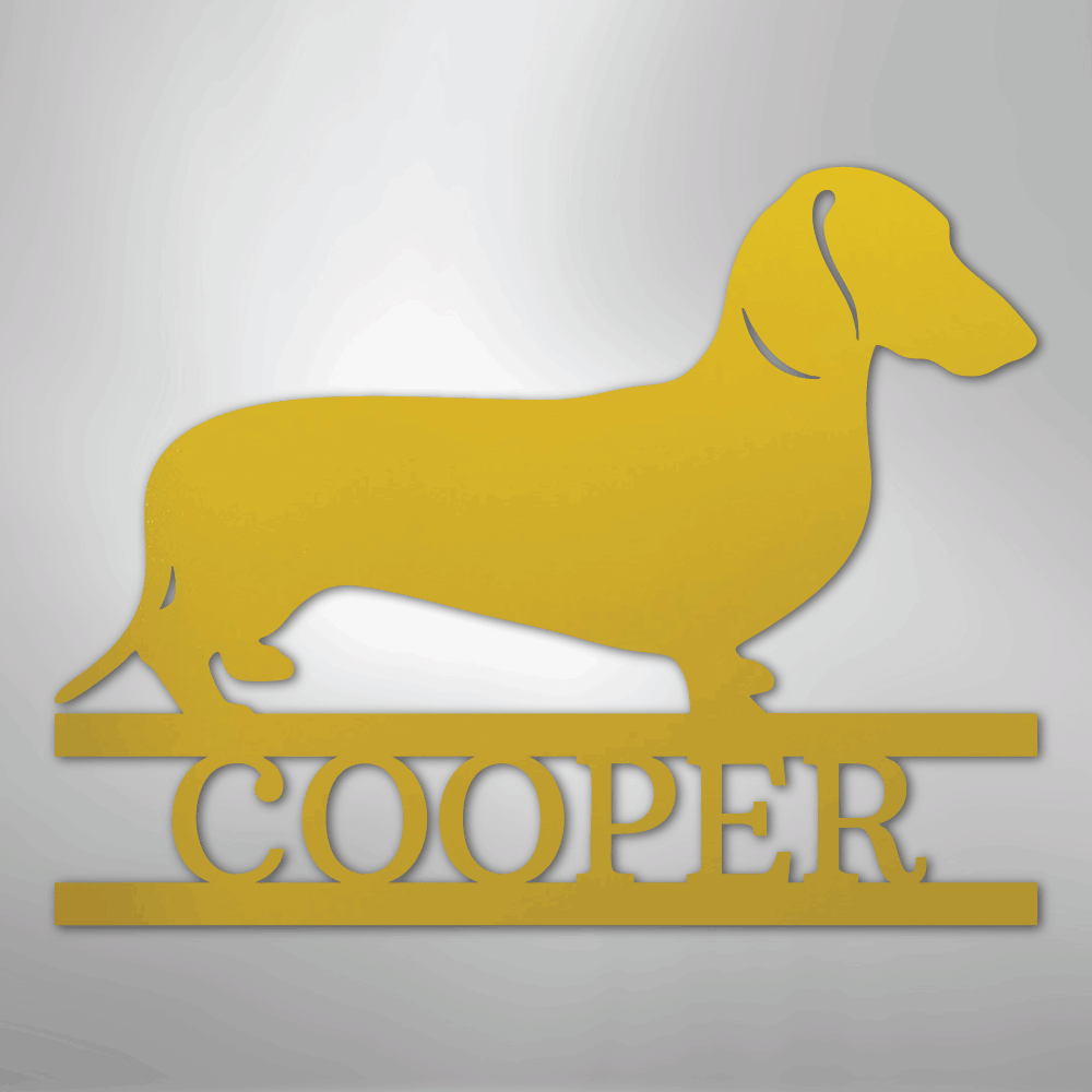 Dachshund Personalized Name Steel Metal Sign Wall ArtCustomly Gifts
