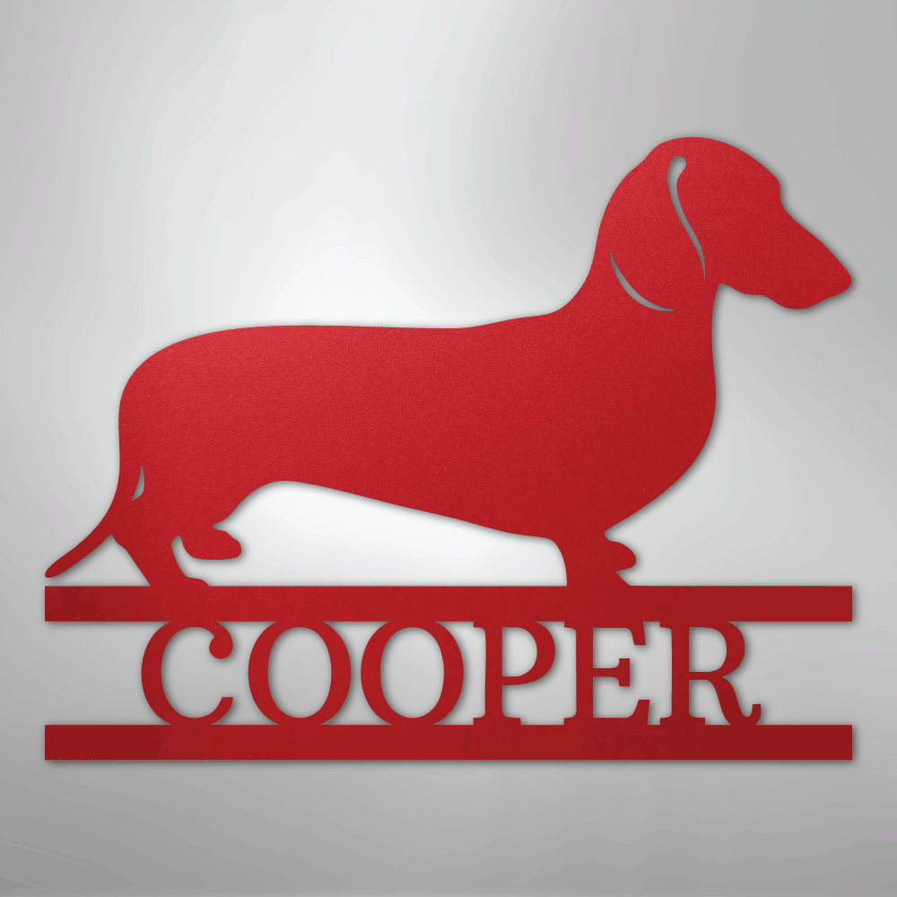 Dachshund Personalized Name Steel Metal Sign Wall ArtCustomly Gifts