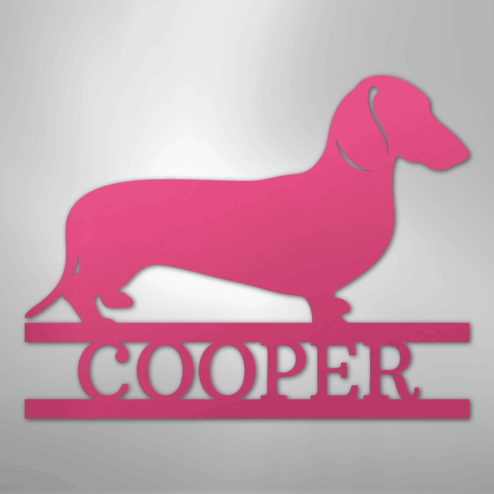 Dachshund Personalized Name Steel Metal Sign Wall ArtCustomly Gifts