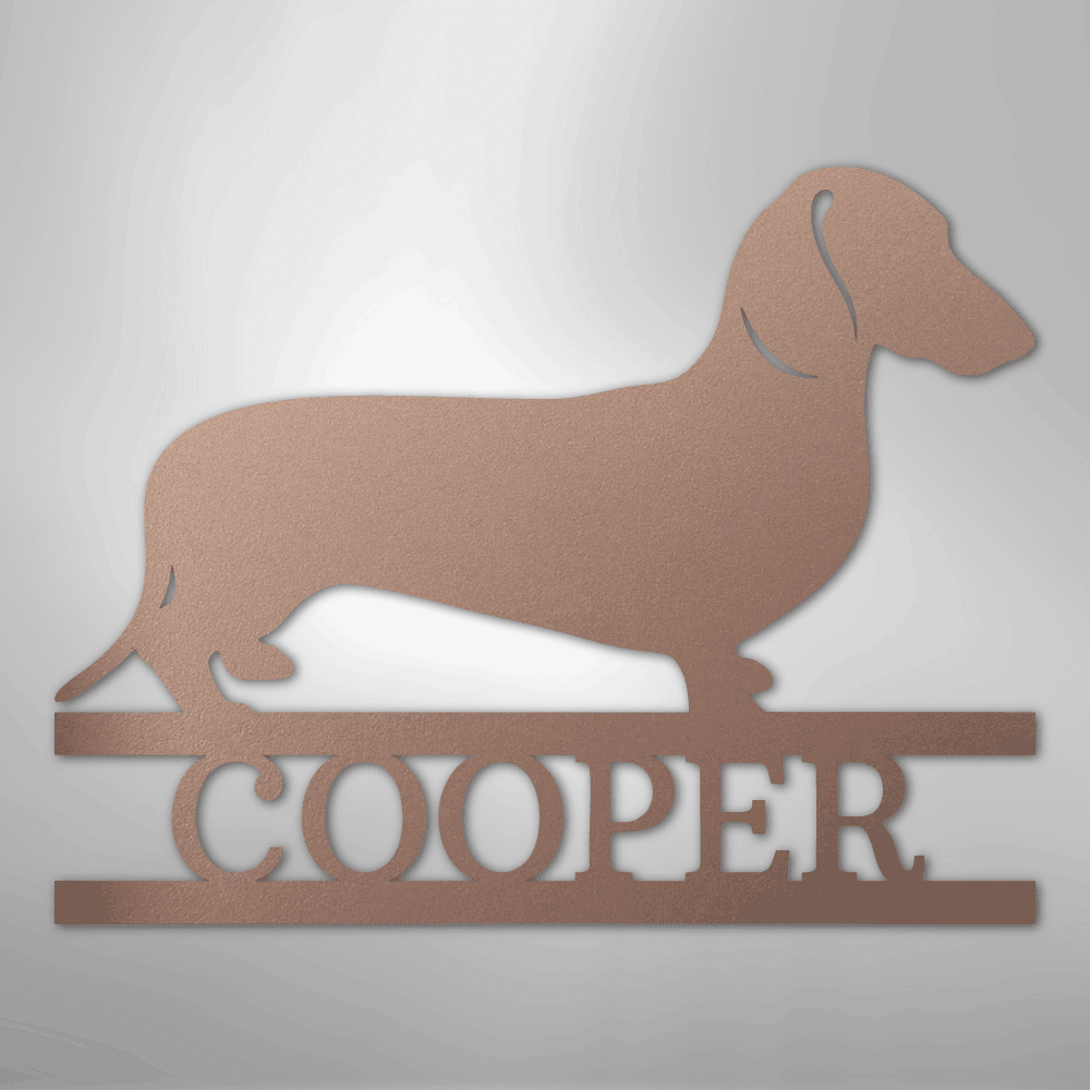 Dachshund Personalized Name Steel Metal Sign Wall ArtCustomly Gifts