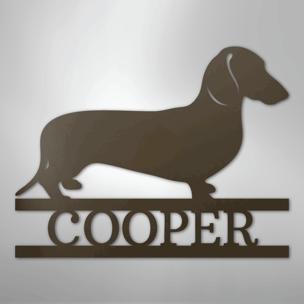 Dachshund Personalized Name Steel Metal Sign Wall ArtCustomly Gifts