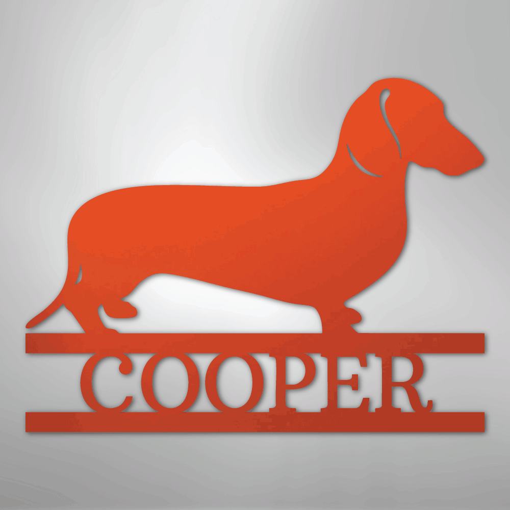 Dachshund Personalized Name Steel Metal Sign Wall ArtCustomly Gifts
