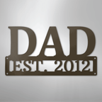 Dad Monogram Personalized Steel Metal Sign Wall ArtCustomly Gifts
