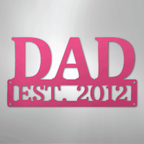 Dad Monogram Personalized Steel Metal Sign Wall ArtCustomly Gifts