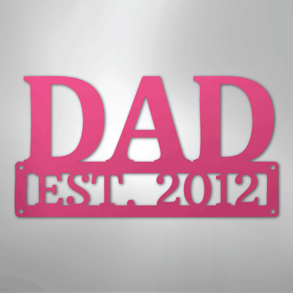 Dad Monogram Personalized Steel Metal Sign Wall ArtCustomly Gifts