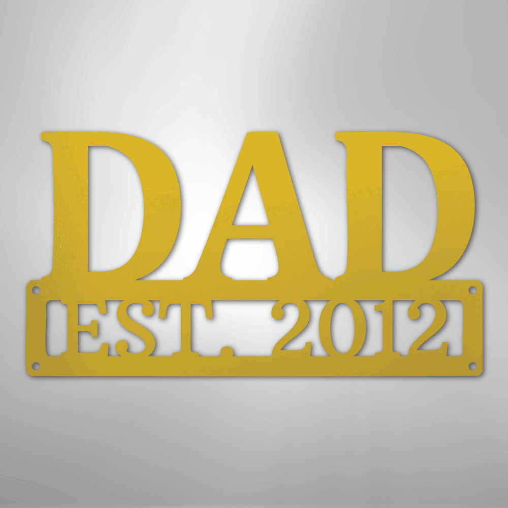 Dad Monogram Personalized Steel Metal Sign Wall ArtCustomly Gifts