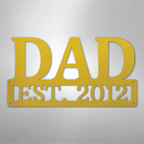 Dad Monogram Personalized Steel Metal Sign Wall ArtCustomly Gifts