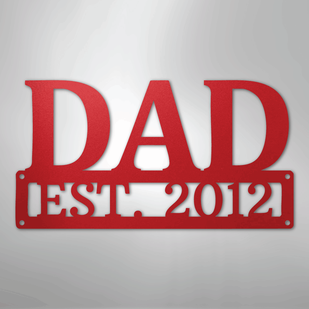 Dad Monogram Personalized Steel Metal Sign Wall ArtCustomly Gifts