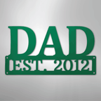 Dad Monogram Personalized Steel Metal Sign Wall ArtCustomly Gifts