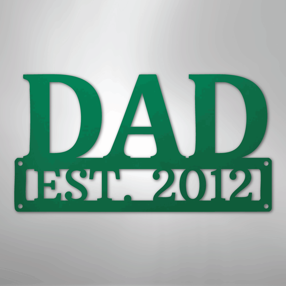 Dad Monogram Personalized Steel Metal Sign Wall ArtCustomly Gifts