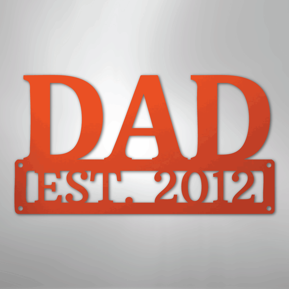 Dad Monogram Personalized Steel Metal Sign Wall ArtCustomly Gifts